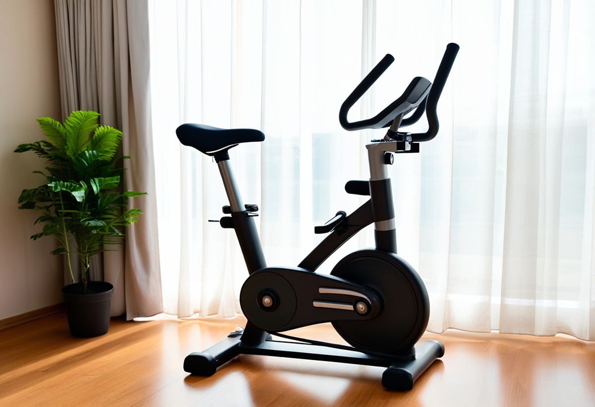 A Stationary Bikes at home by window