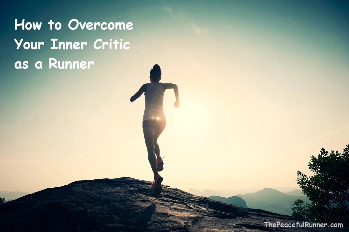 Female Runner running to the top of a mountain