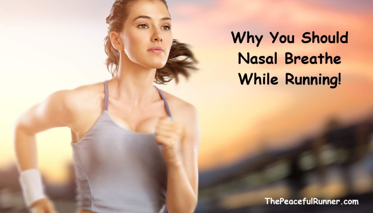 Woman using Nasal Breathing While Running