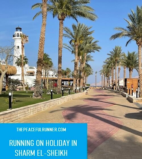 Running route in a resort in Sharm El-Sheikh