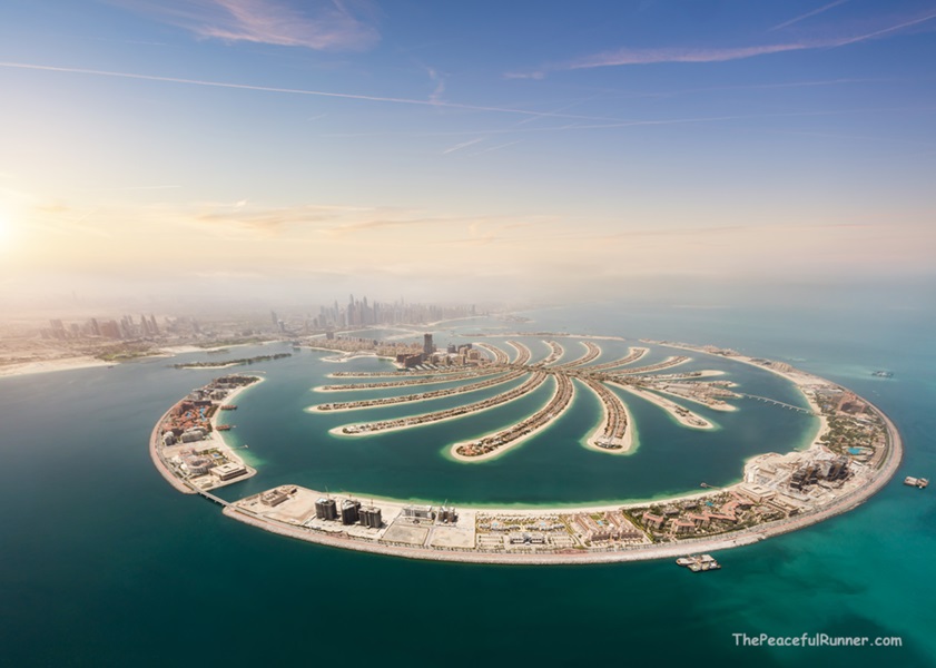 Aerial of the Palm Jumeriah Dubai