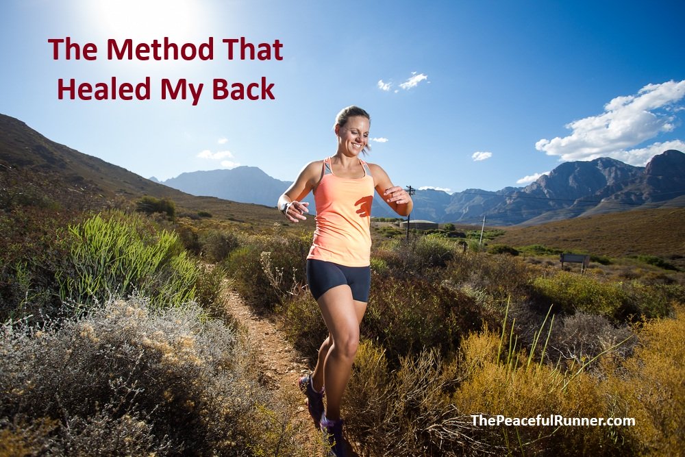 Runner moving with ease on a quiet path, illustrating the online Feldenkrais running course. 