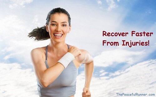 Smiling and happy female runner running injury free