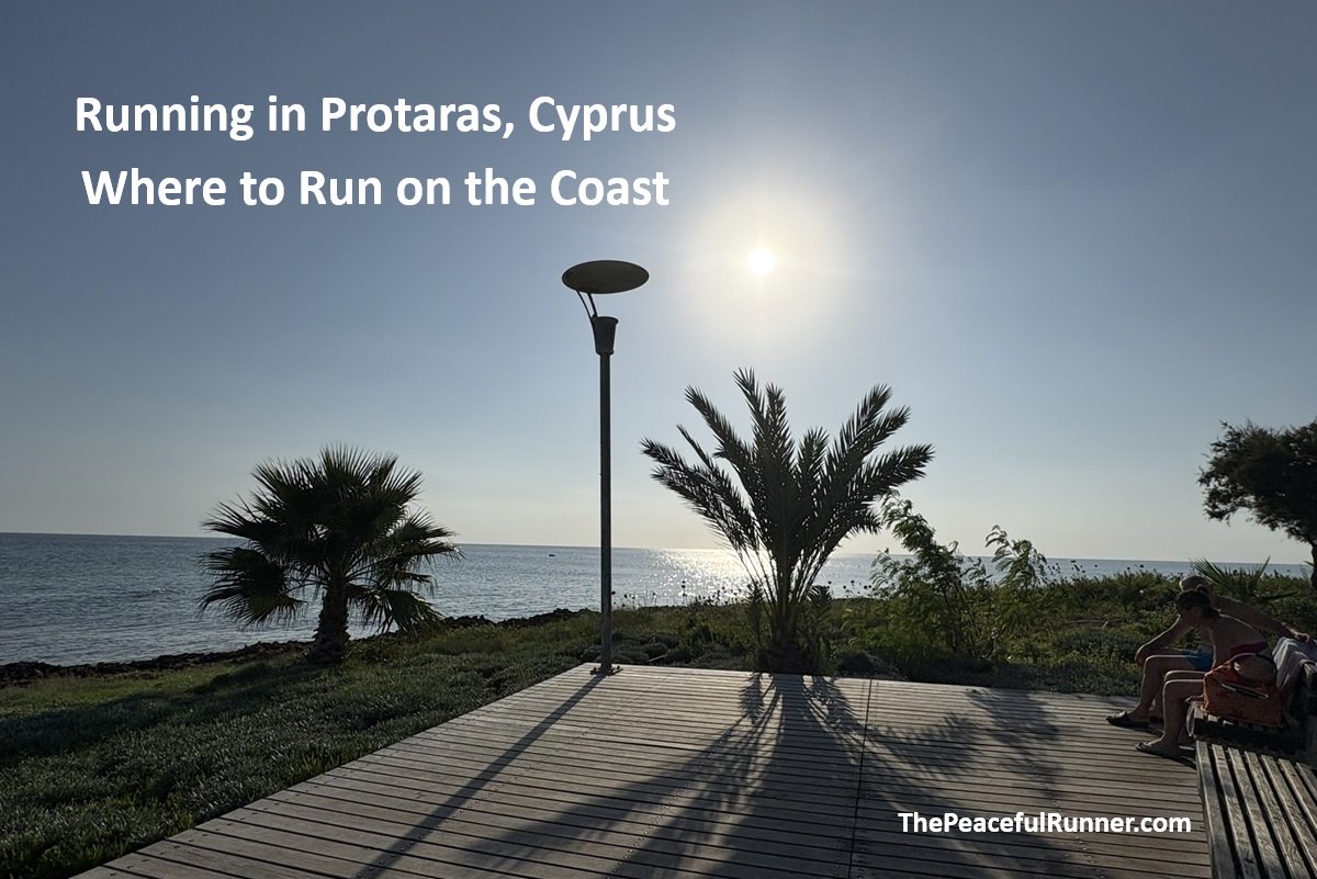 Wooden boardwalk beside the sea at sunrise, the coastal path for running in Protaras, Cyprus